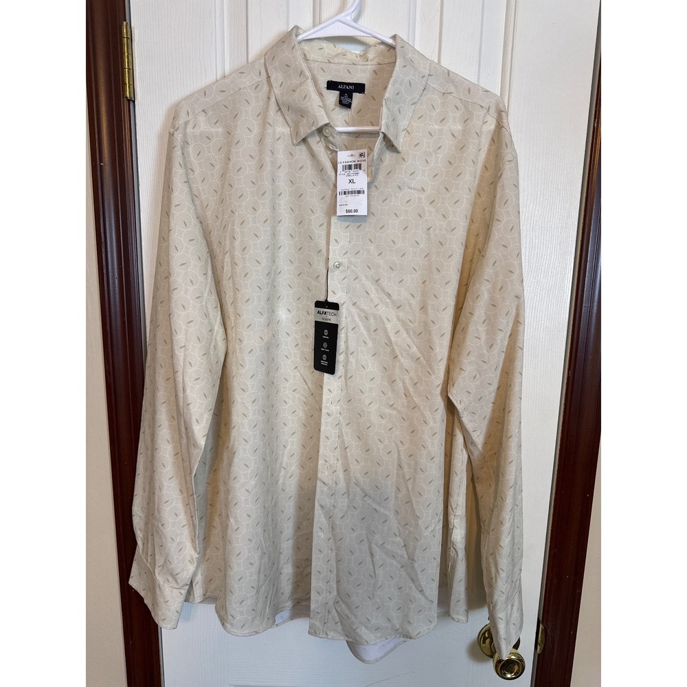 Alfani Men's Dress Shirt Fashion‎ Wove Button Down Long Sleeve XL